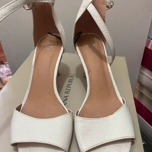 Divided Elegant White Heels